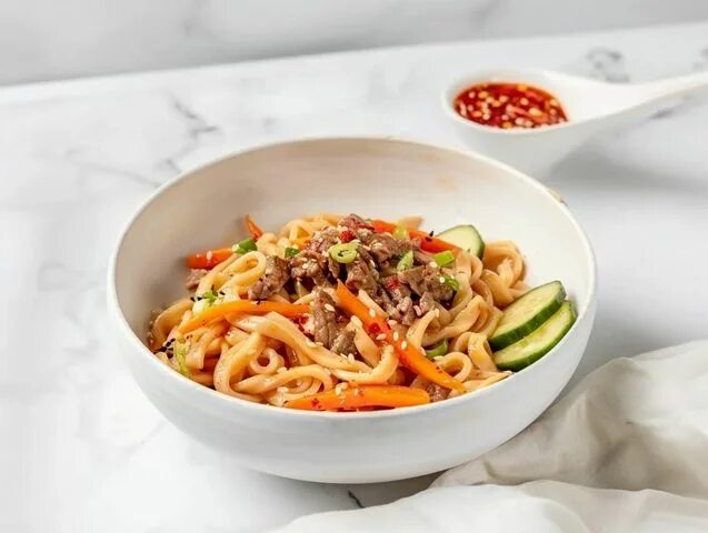 Удон с говядиной