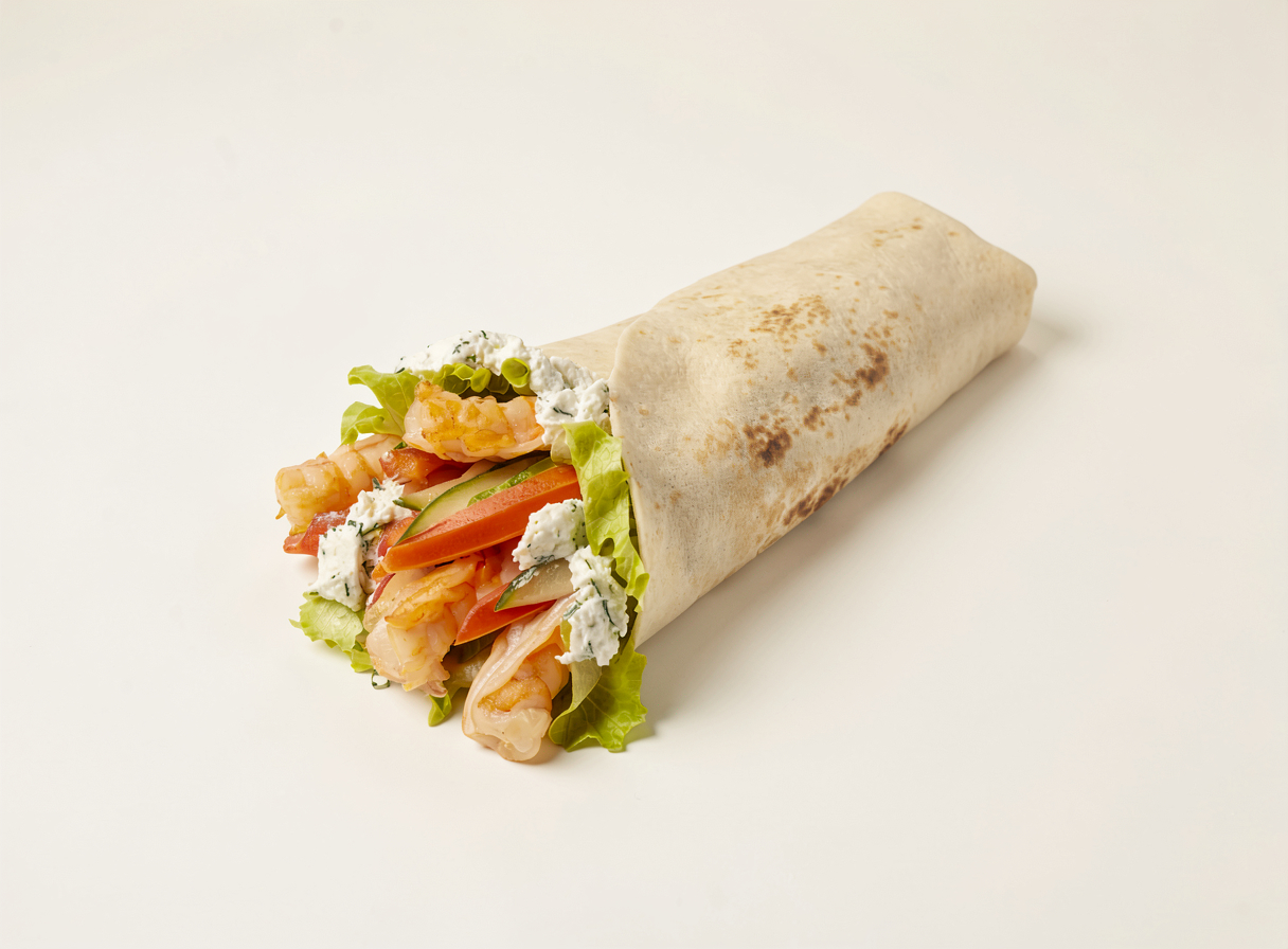 Ролл Питас с тигровыми креветками